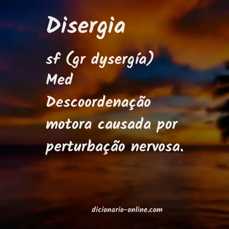 Significado de disergia
