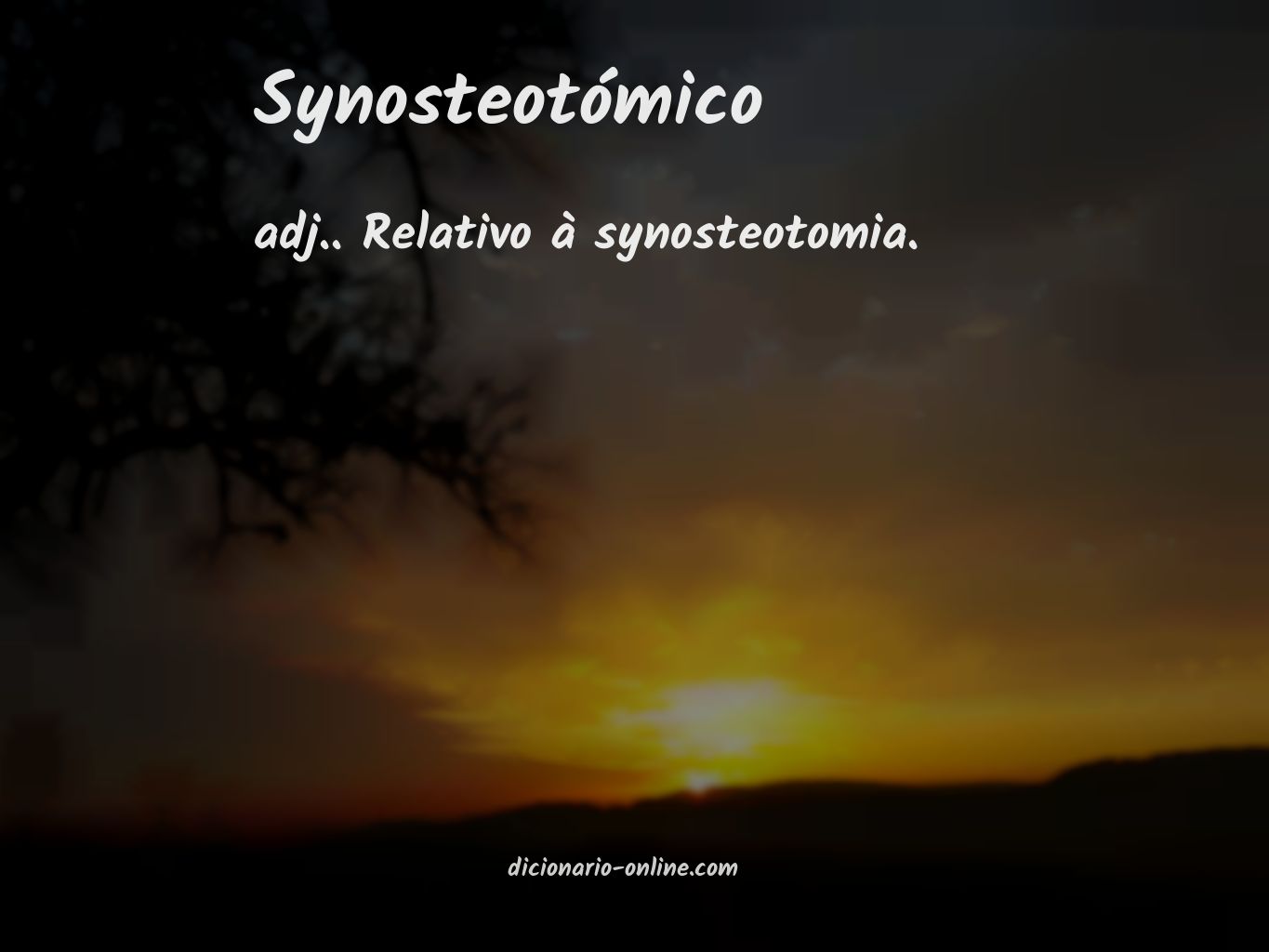 Significado de synosteotómico