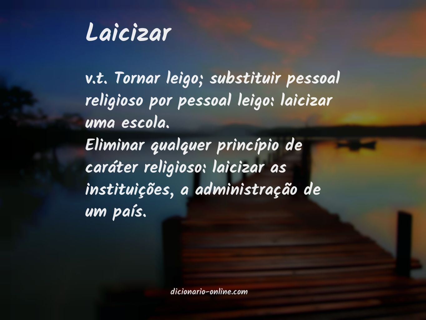 Significado de laicizar