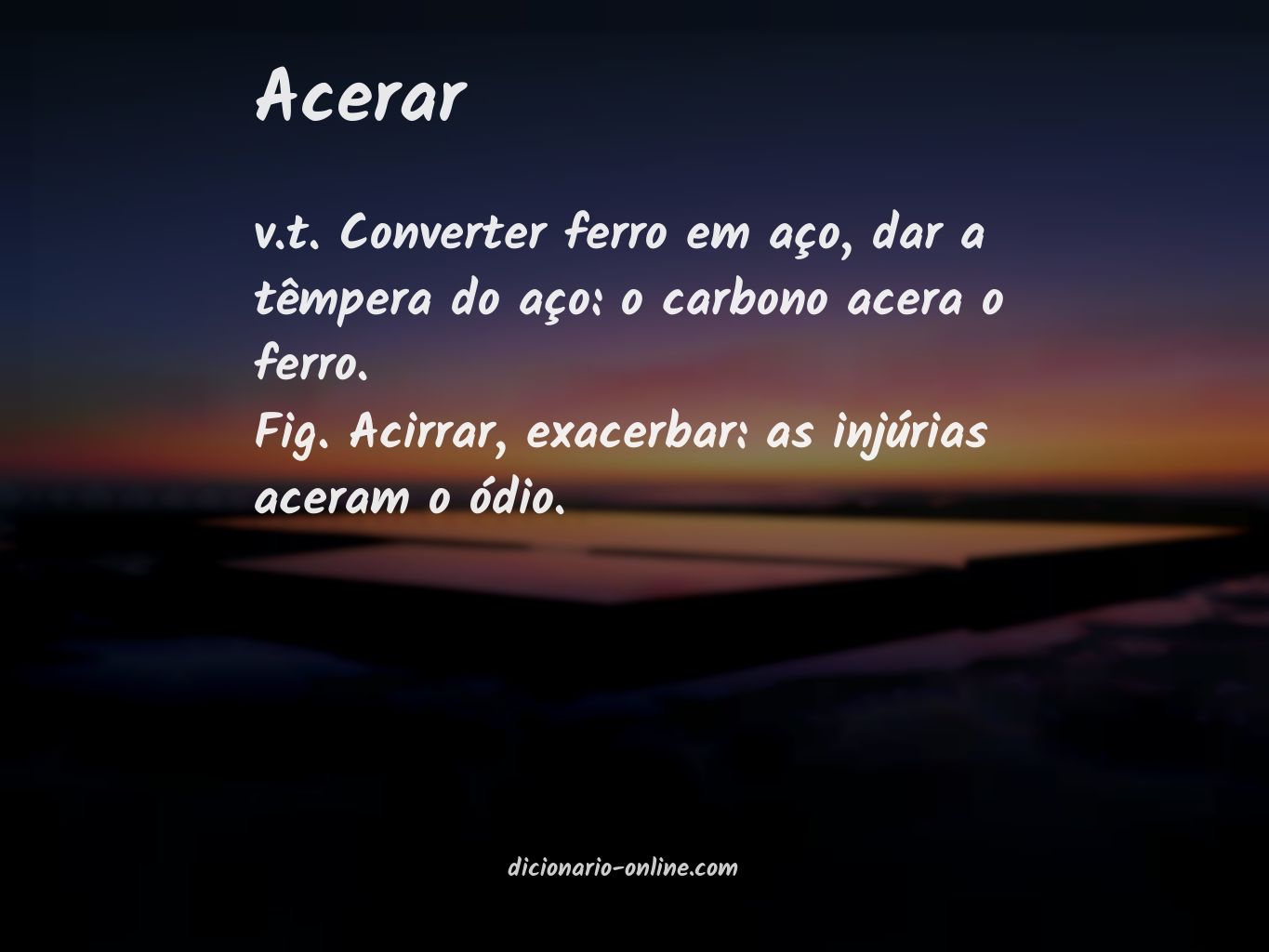 Significado de acerar