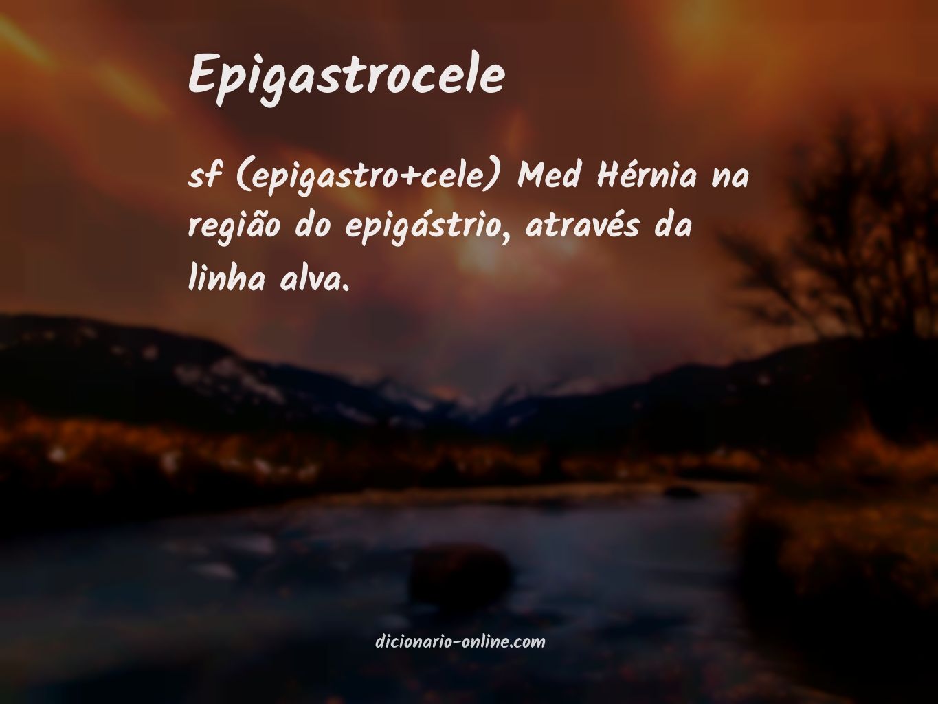 Significado de epigastrocele