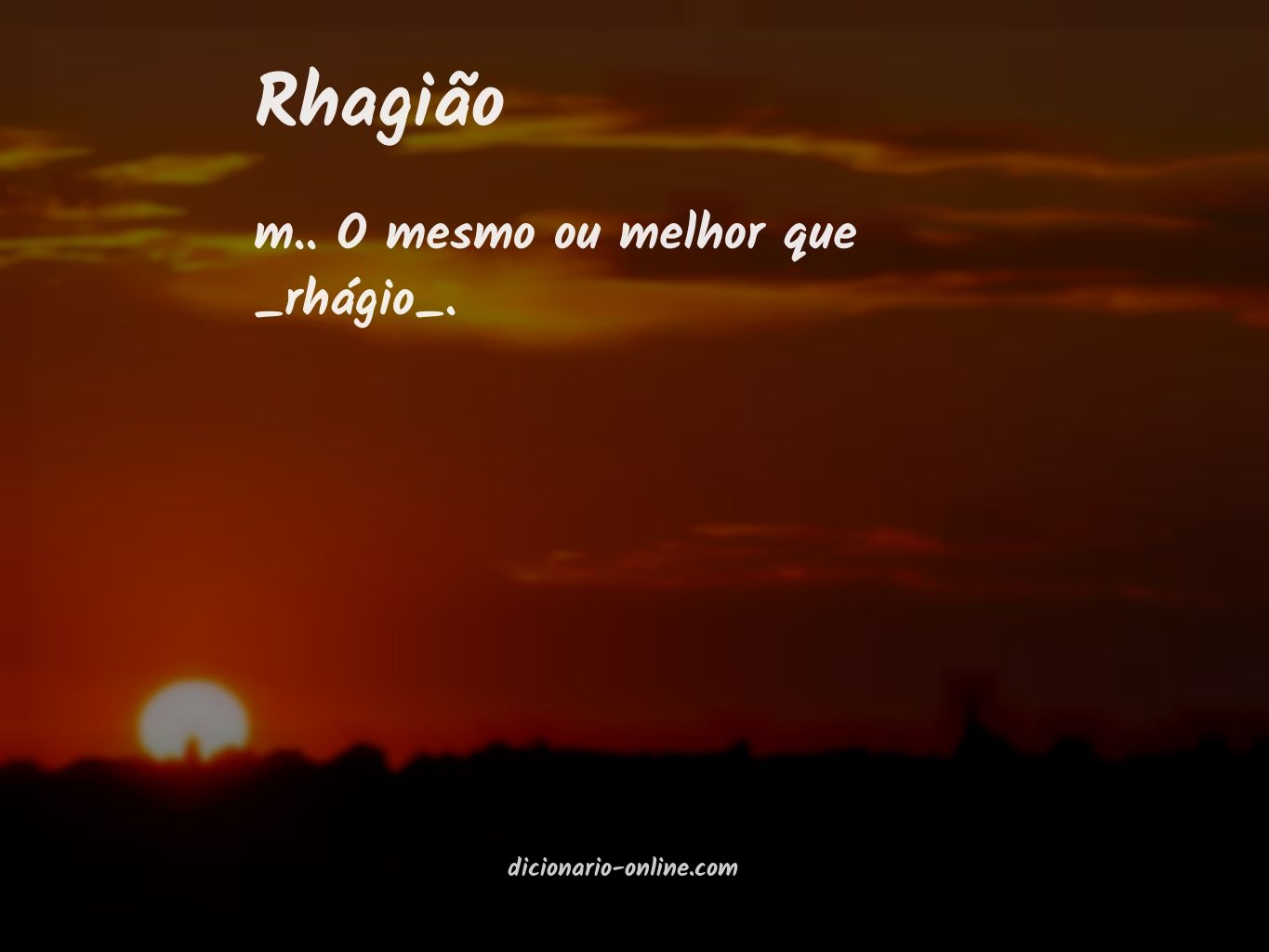 Significado de rhagião