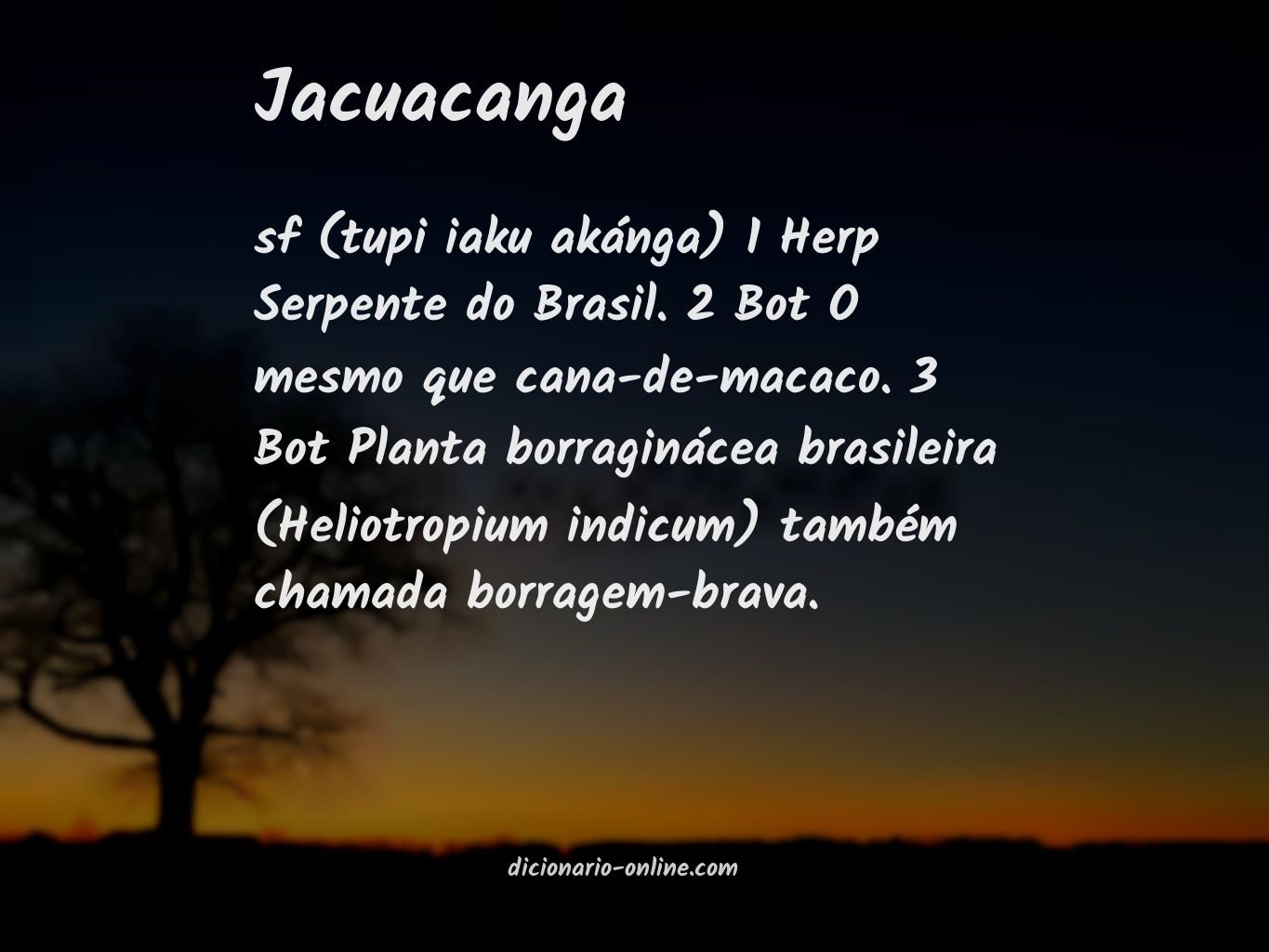 Significado de jacuacanga