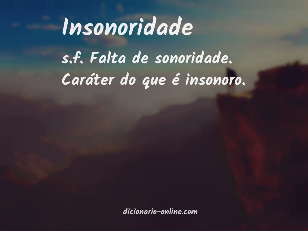 Significado de insonoridade