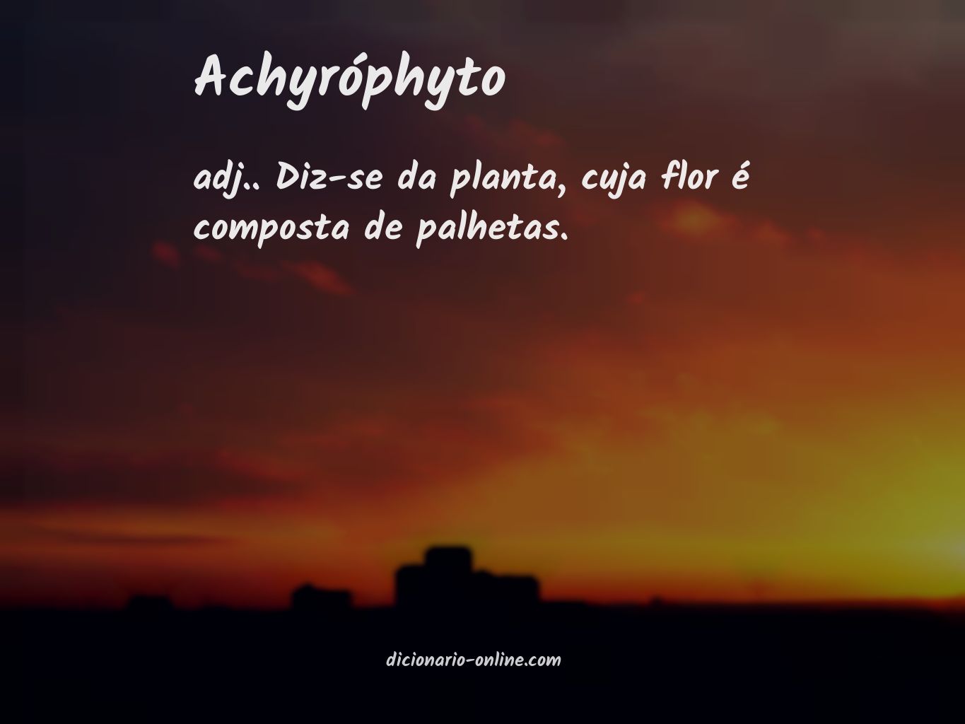 Significado de achyróphyto