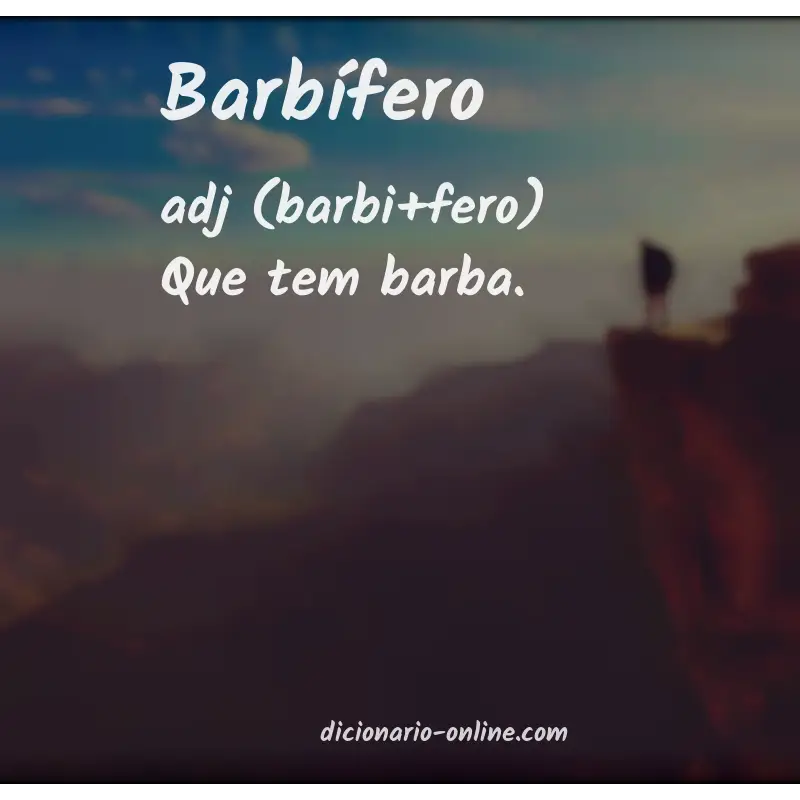 Significado de barbífero