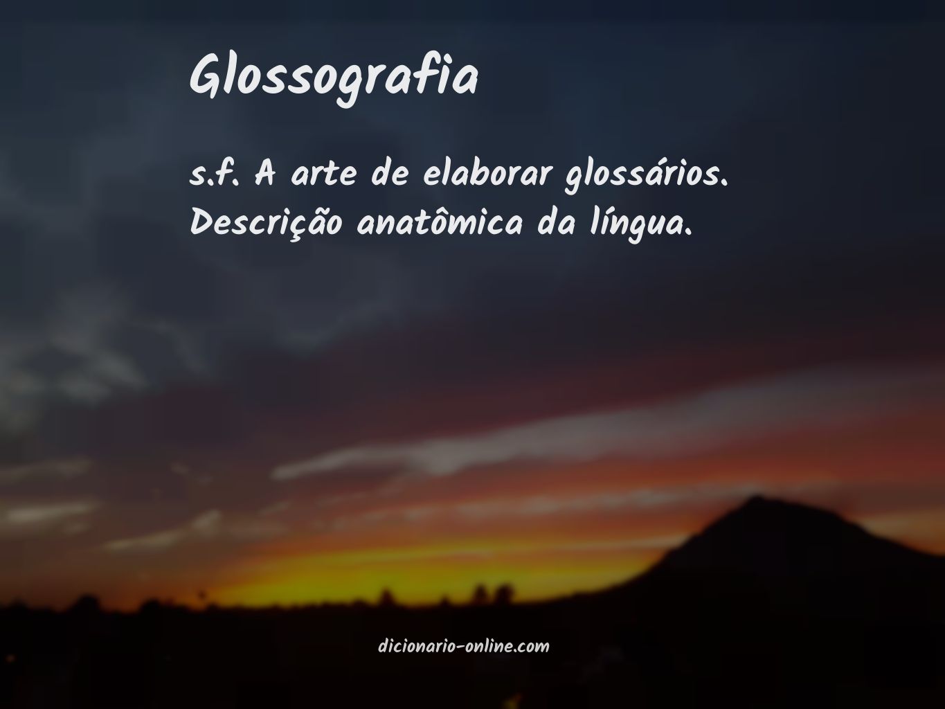 Significado de glossografia