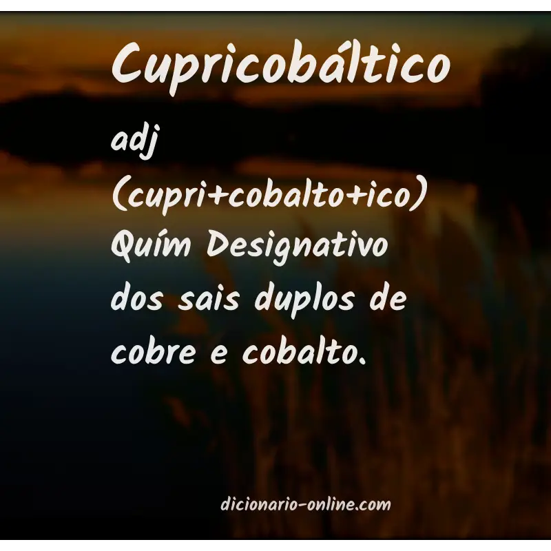 Significado de cupricobáltico