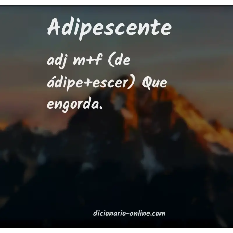 Significado de adipescente