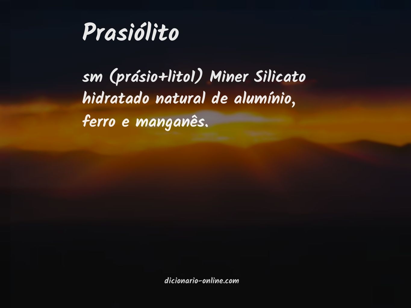 Significado de prasiólito