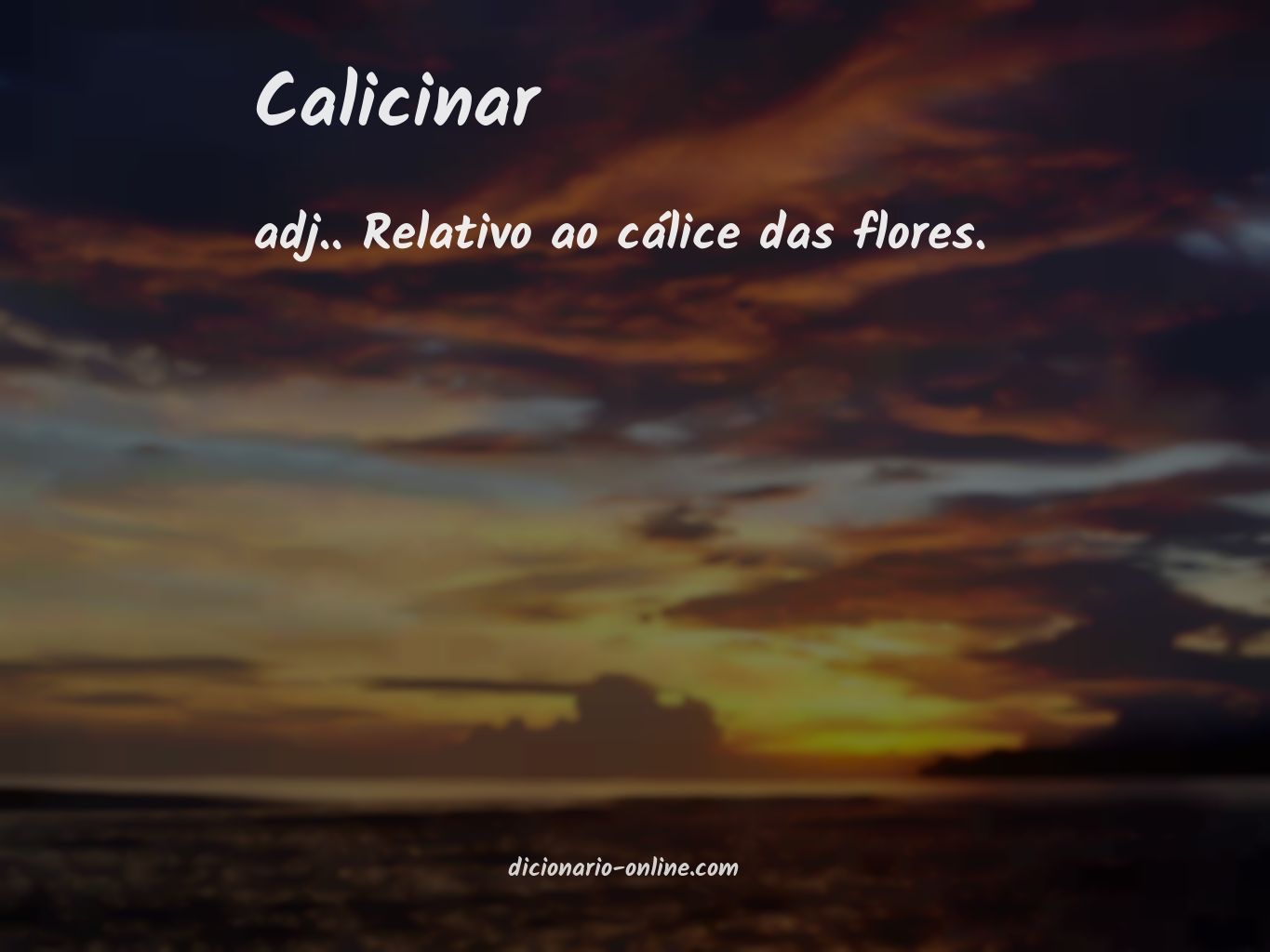 Significado de calicinar