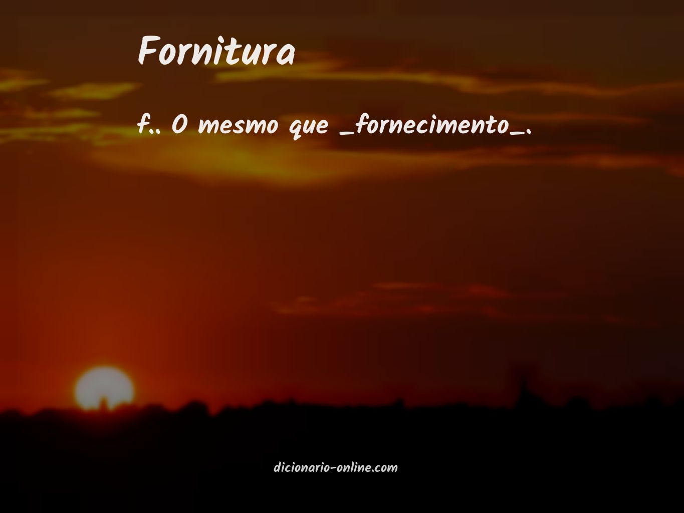 Significado de fornitura