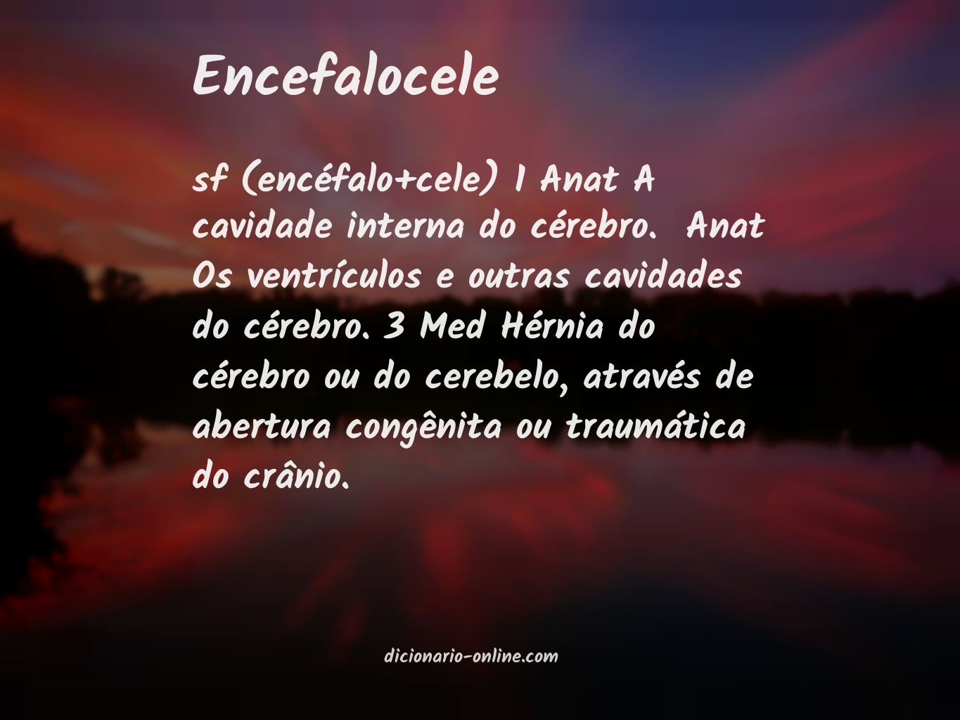 Significado de encefalocele