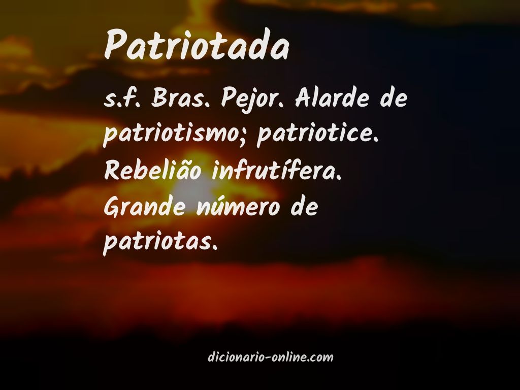 Significado de patriotada