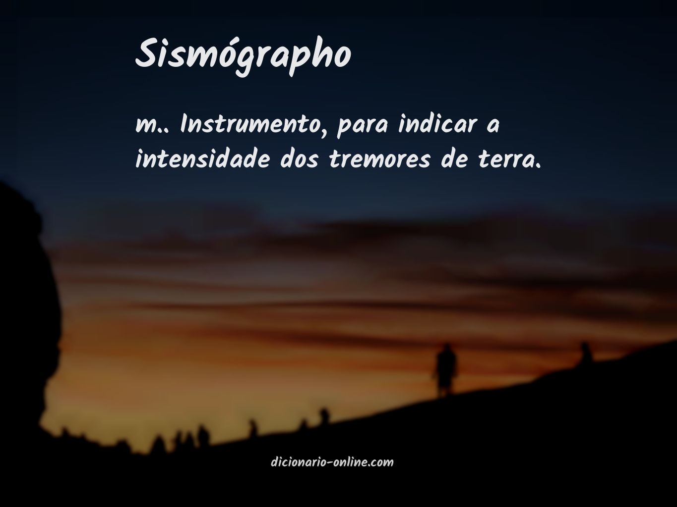 Significado de sismógrapho