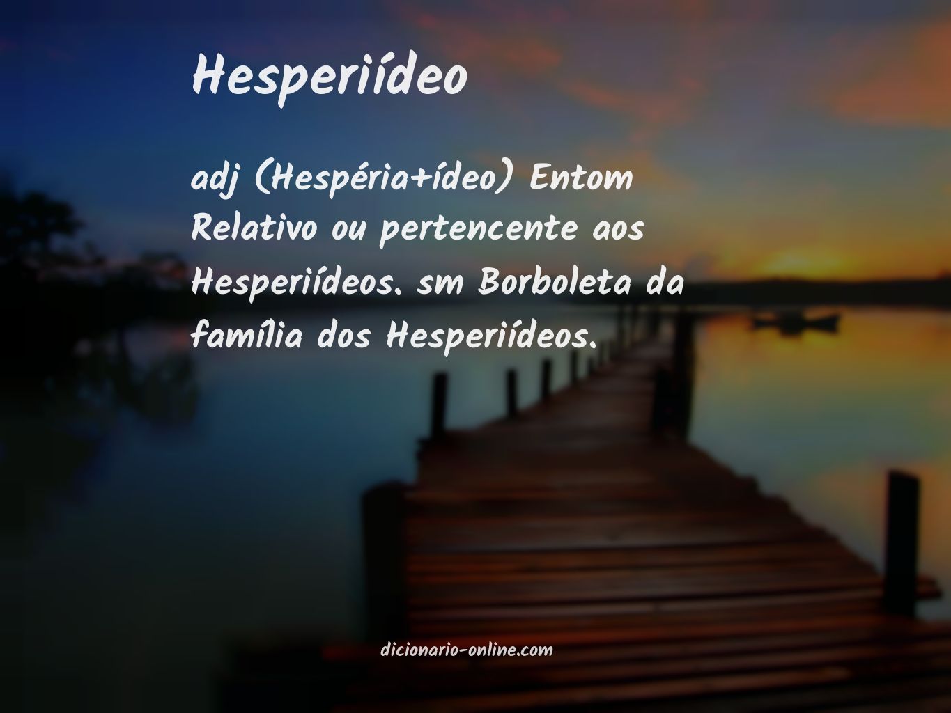 Significado de hesperiídeo