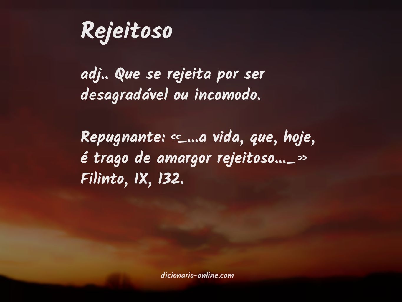 Significado de rejeitoso