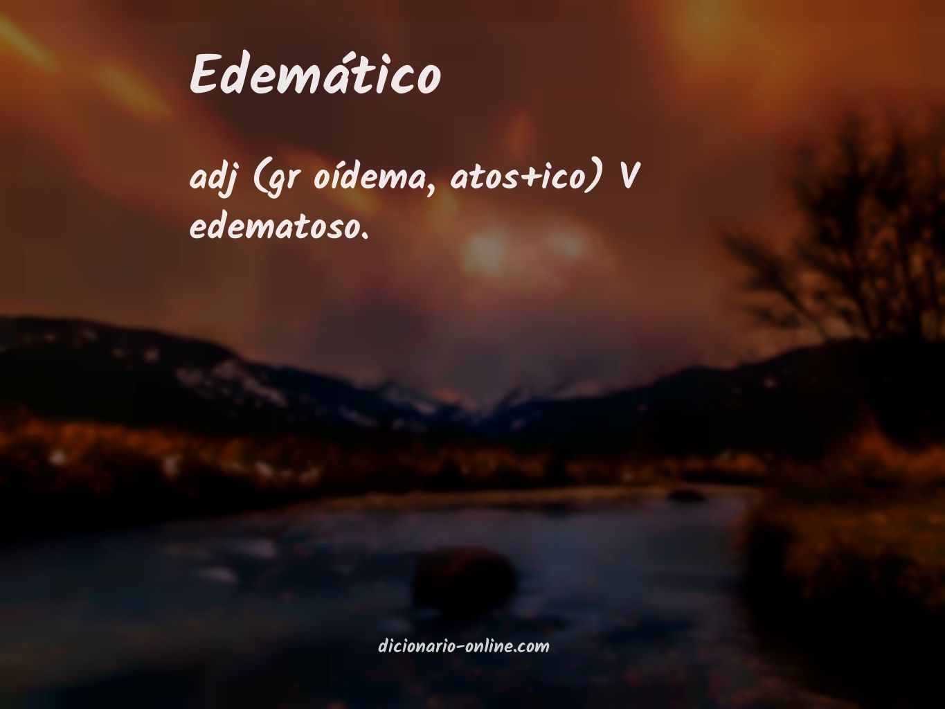 Significado de edemático