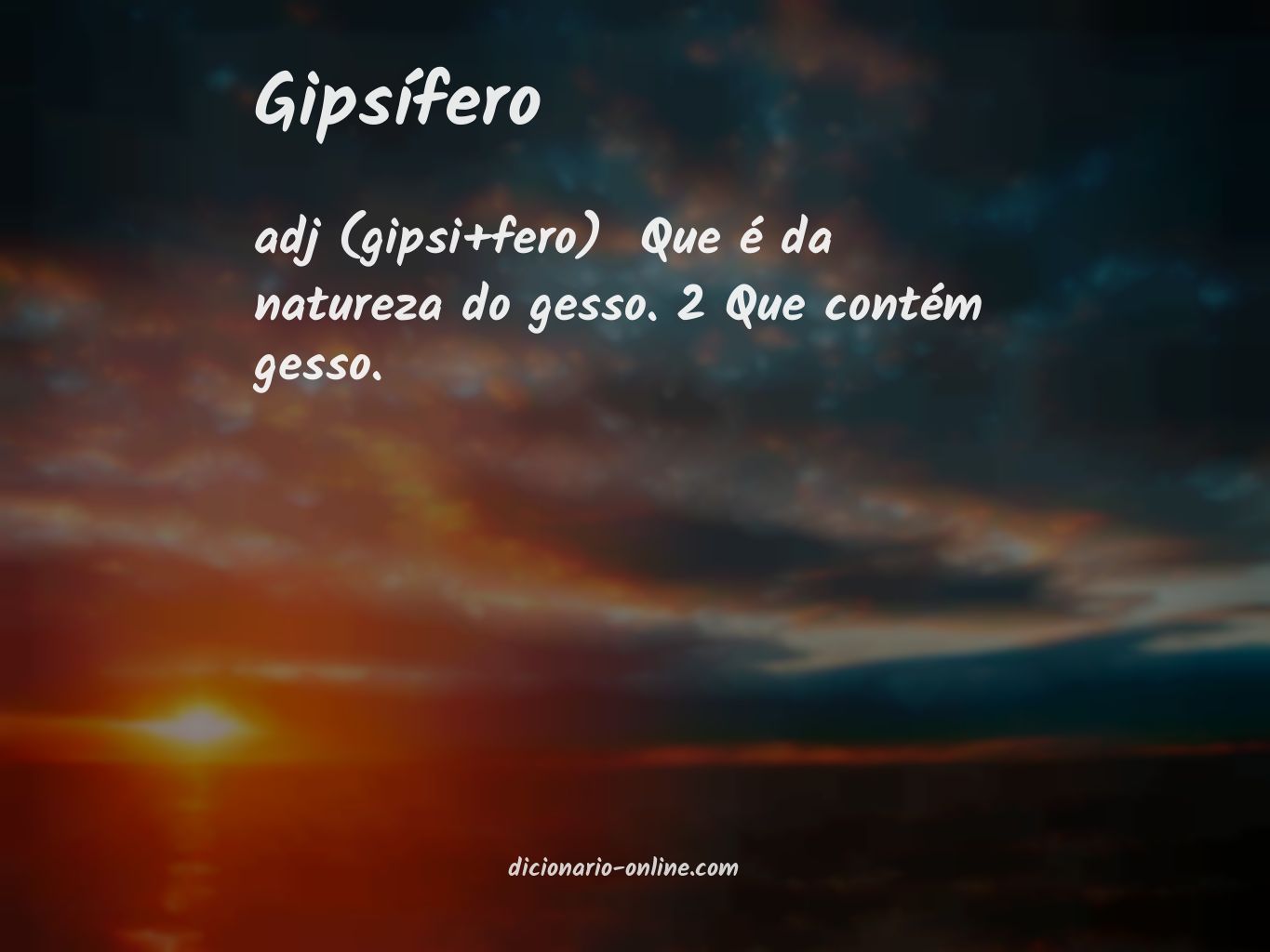 Significado de gipsífero