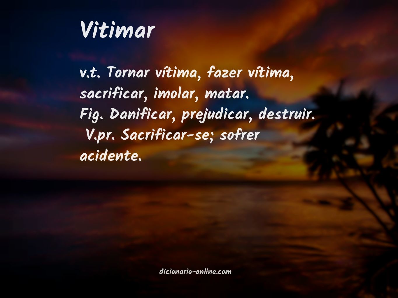 Significado de vitimar