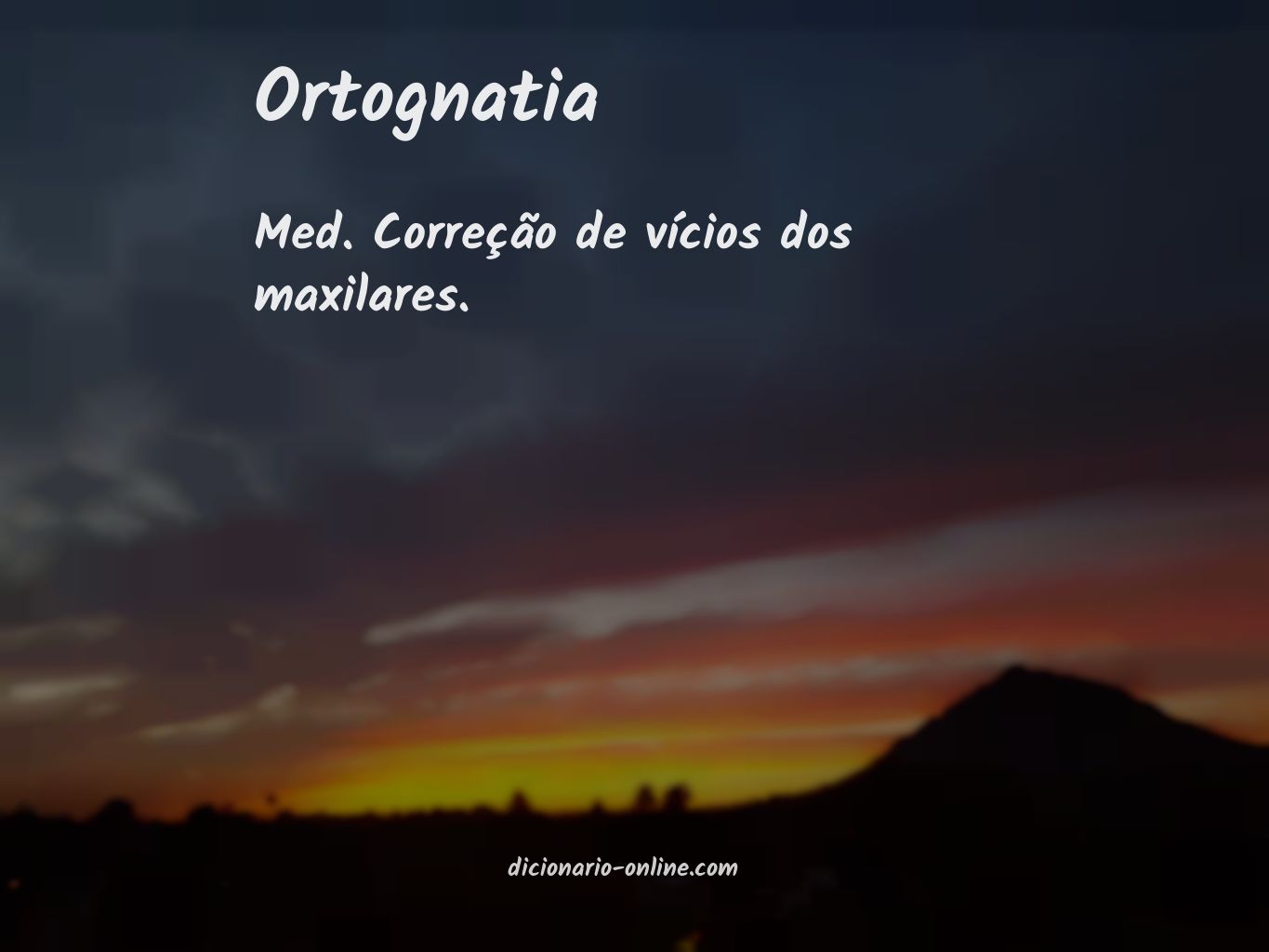 Significado de ortognatia