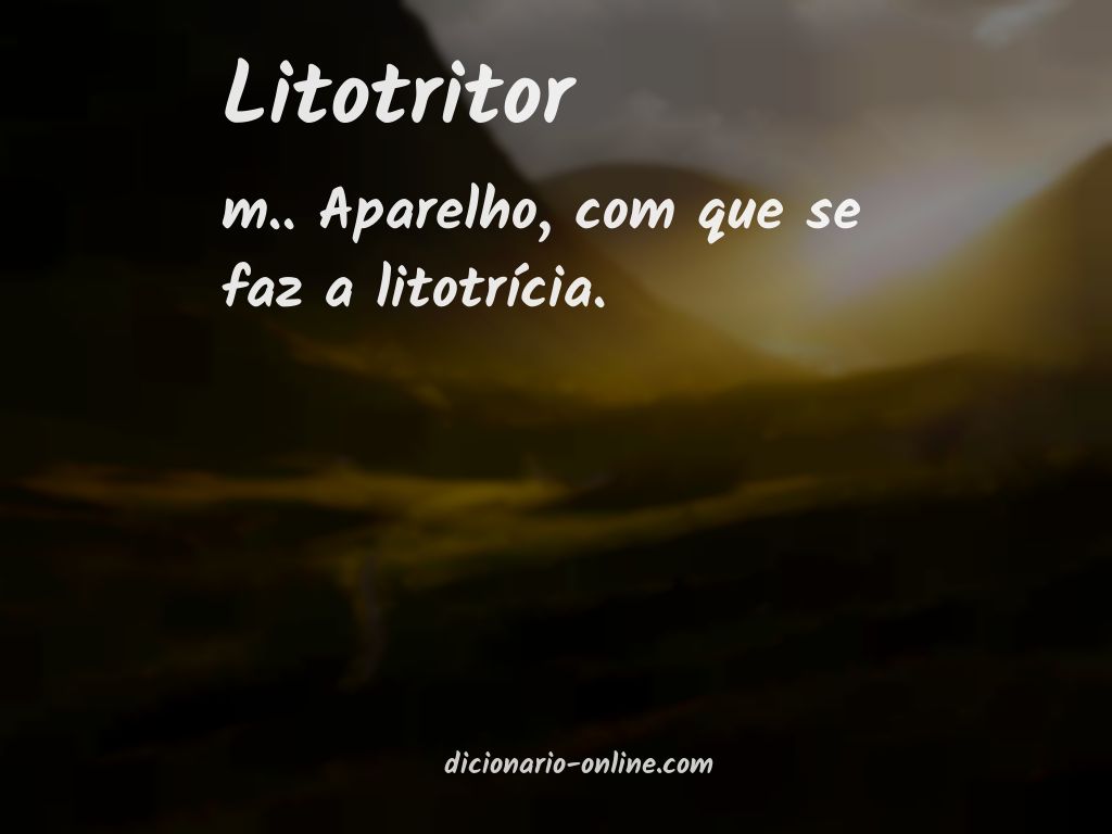 Significado de litotritor