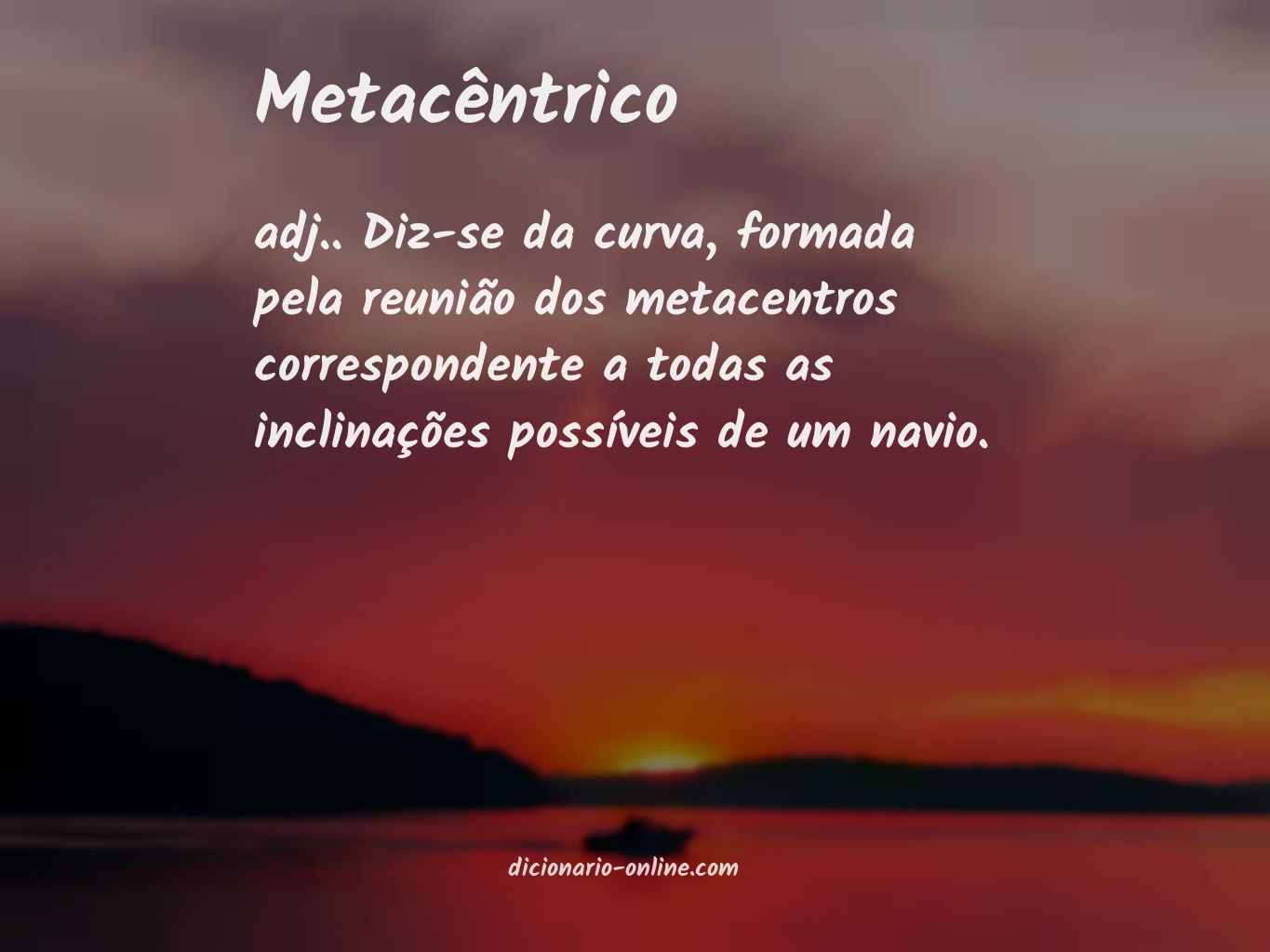 Significado de metacêntrico