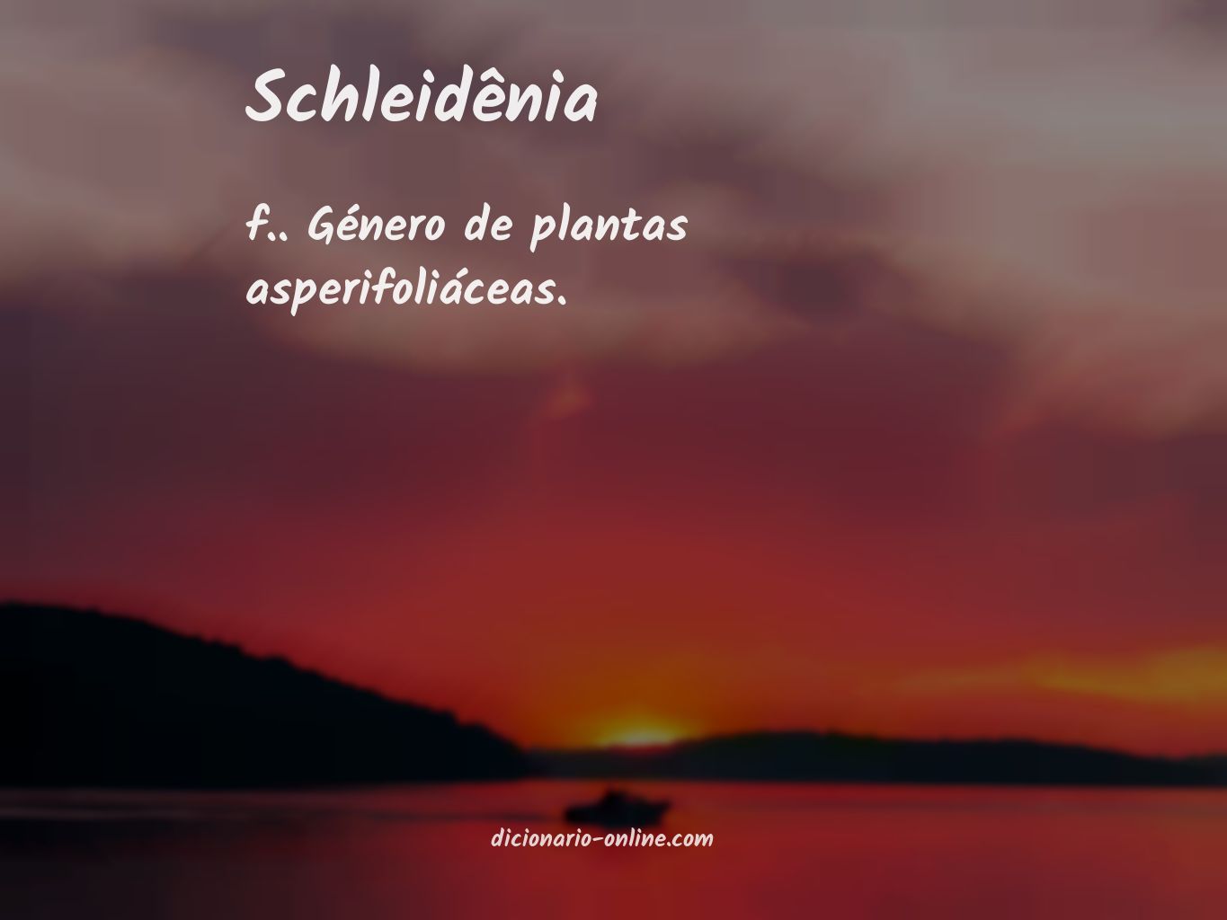 Significado de schleidênia