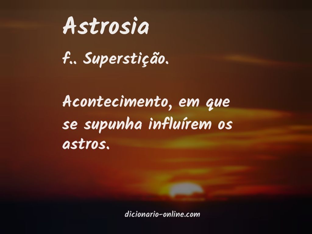 Significado de astrosia