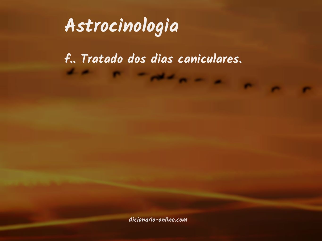 Significado de astrocinologia