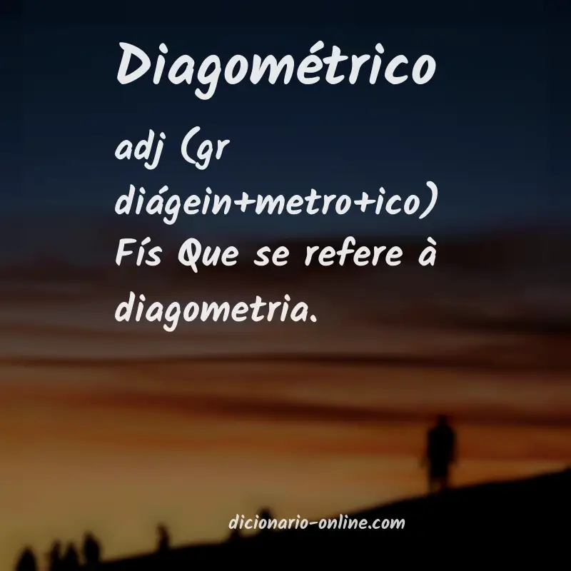 Significado de diagométrico