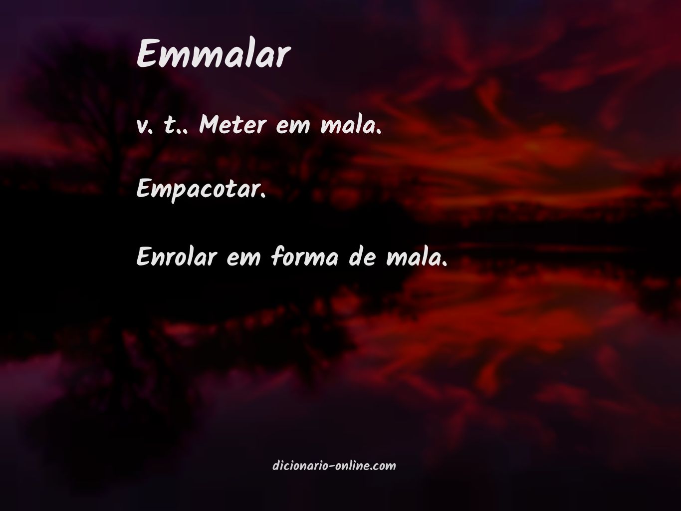 Significado de emmalar