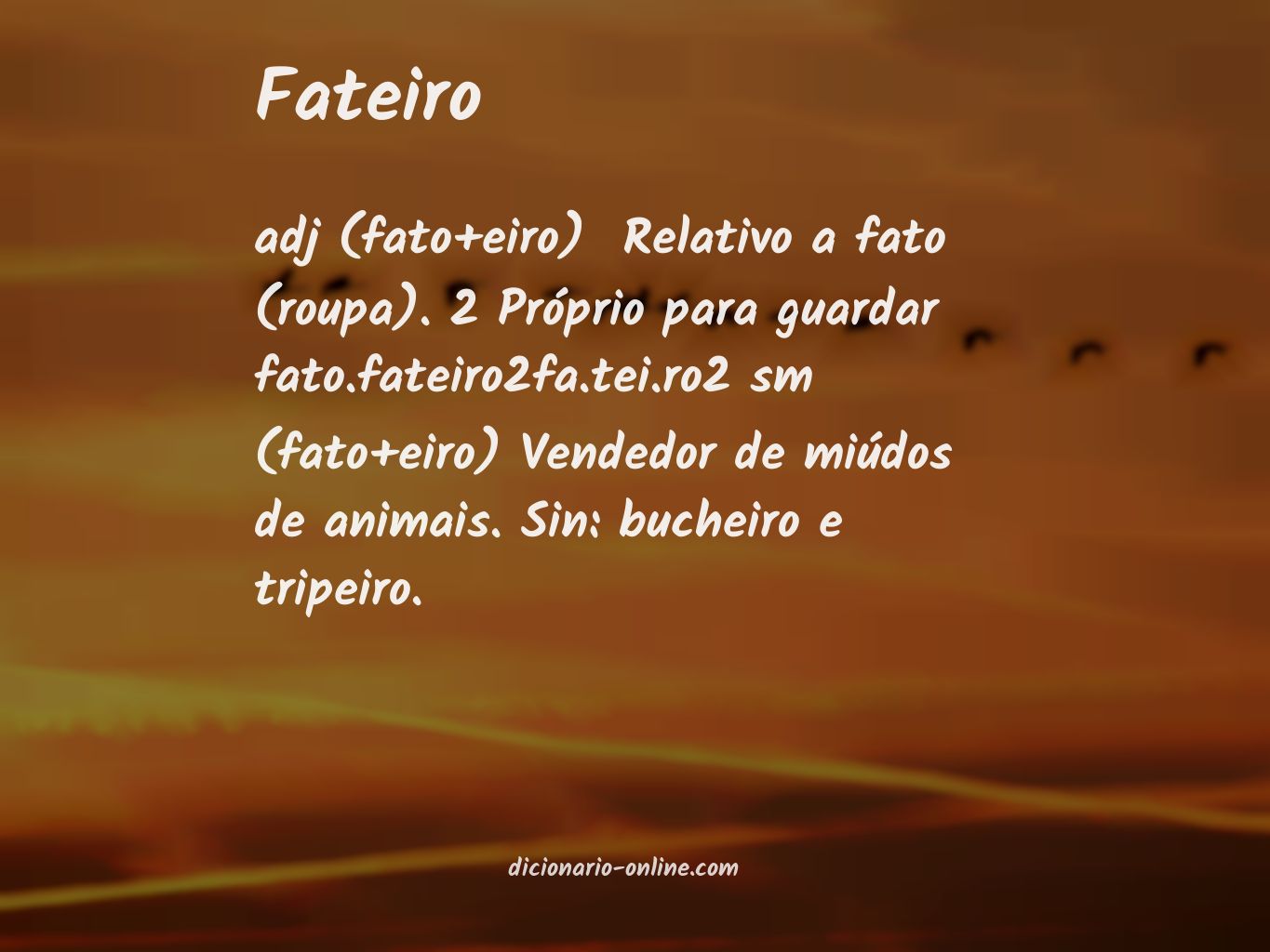 Significado de fateiro