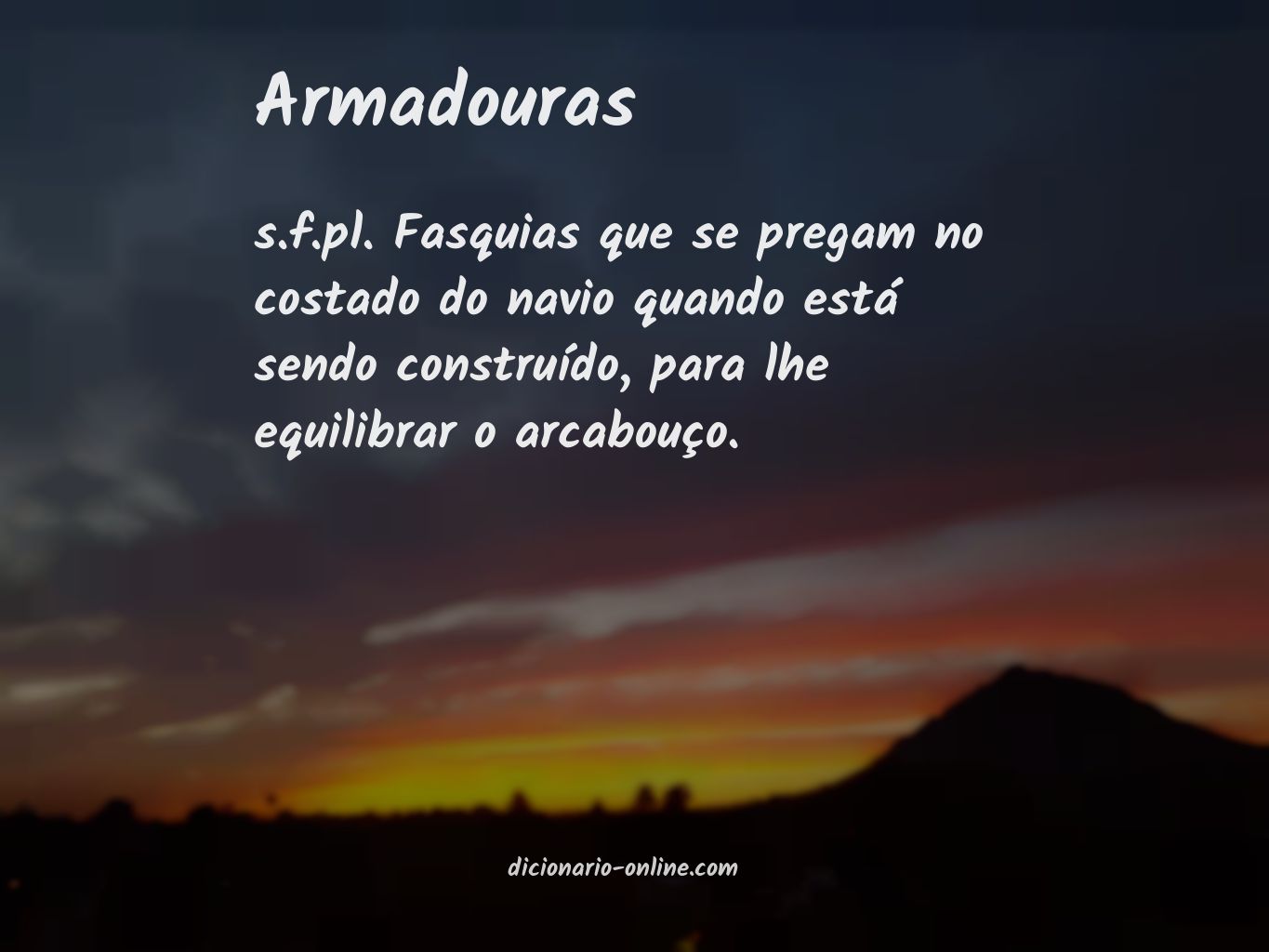 Significado de armadouras