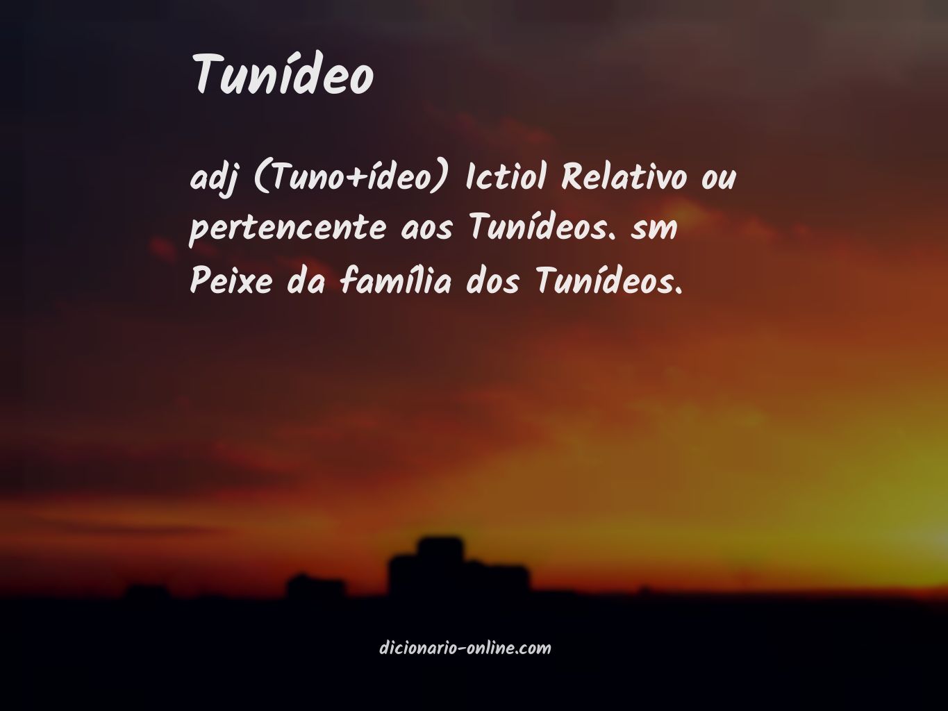 Significado de tunídeo