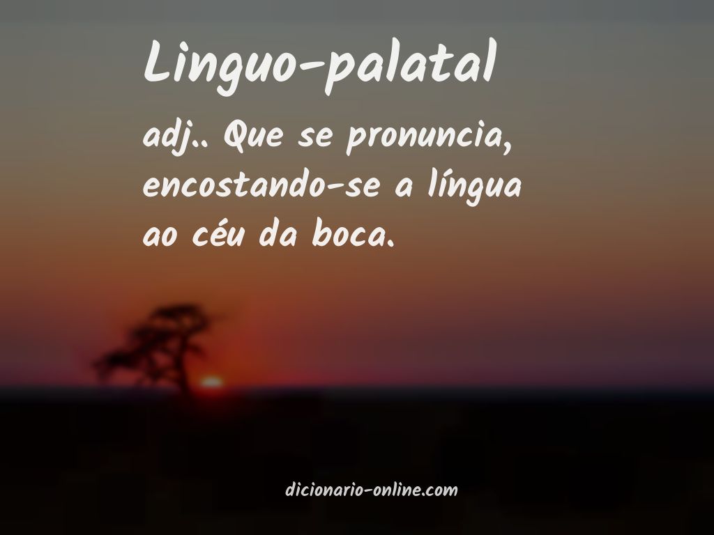 Significado de linguo-palatal