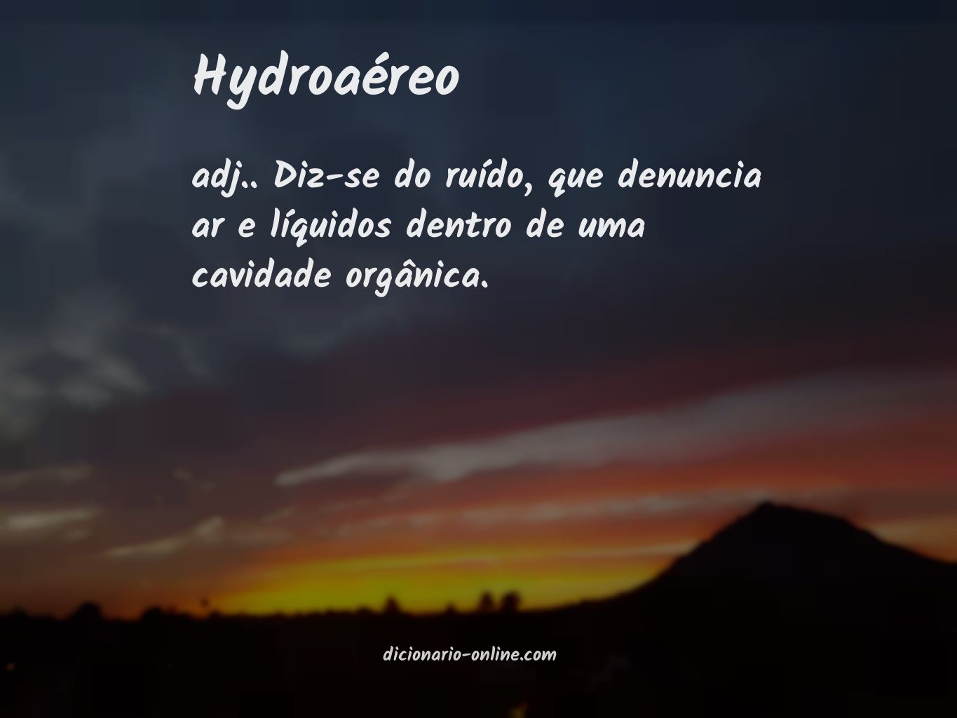 Significado de hydroaéreo