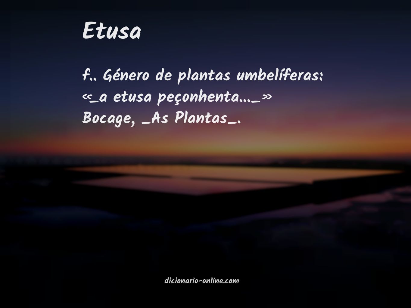 Significado de etusa