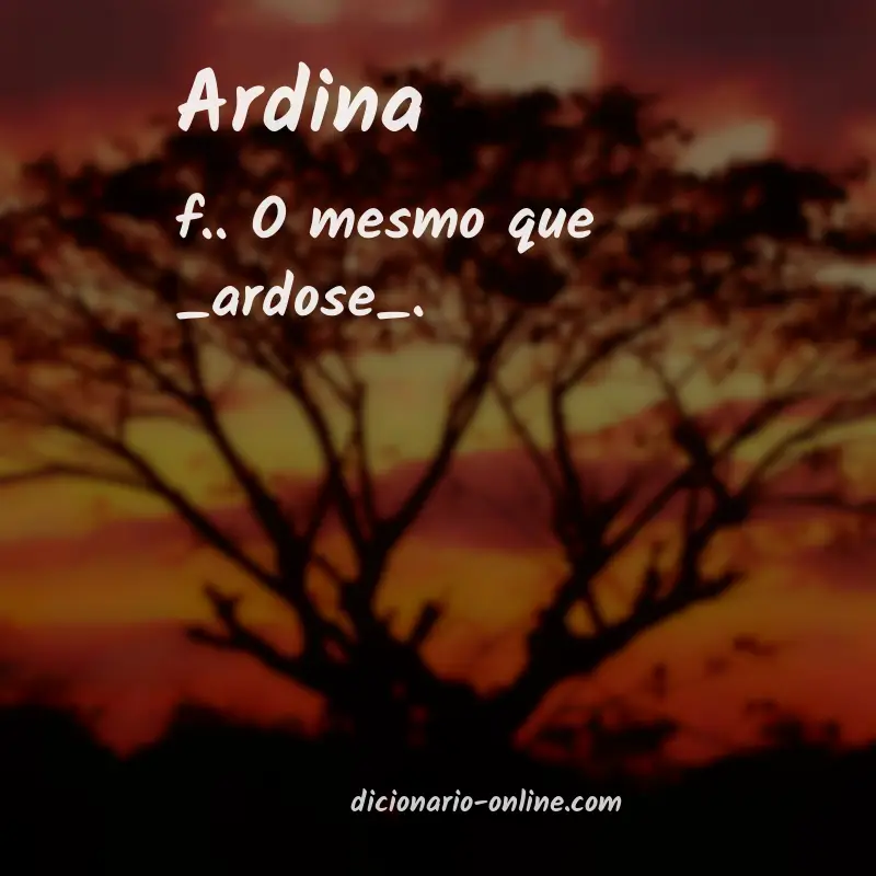 Significado de ardina