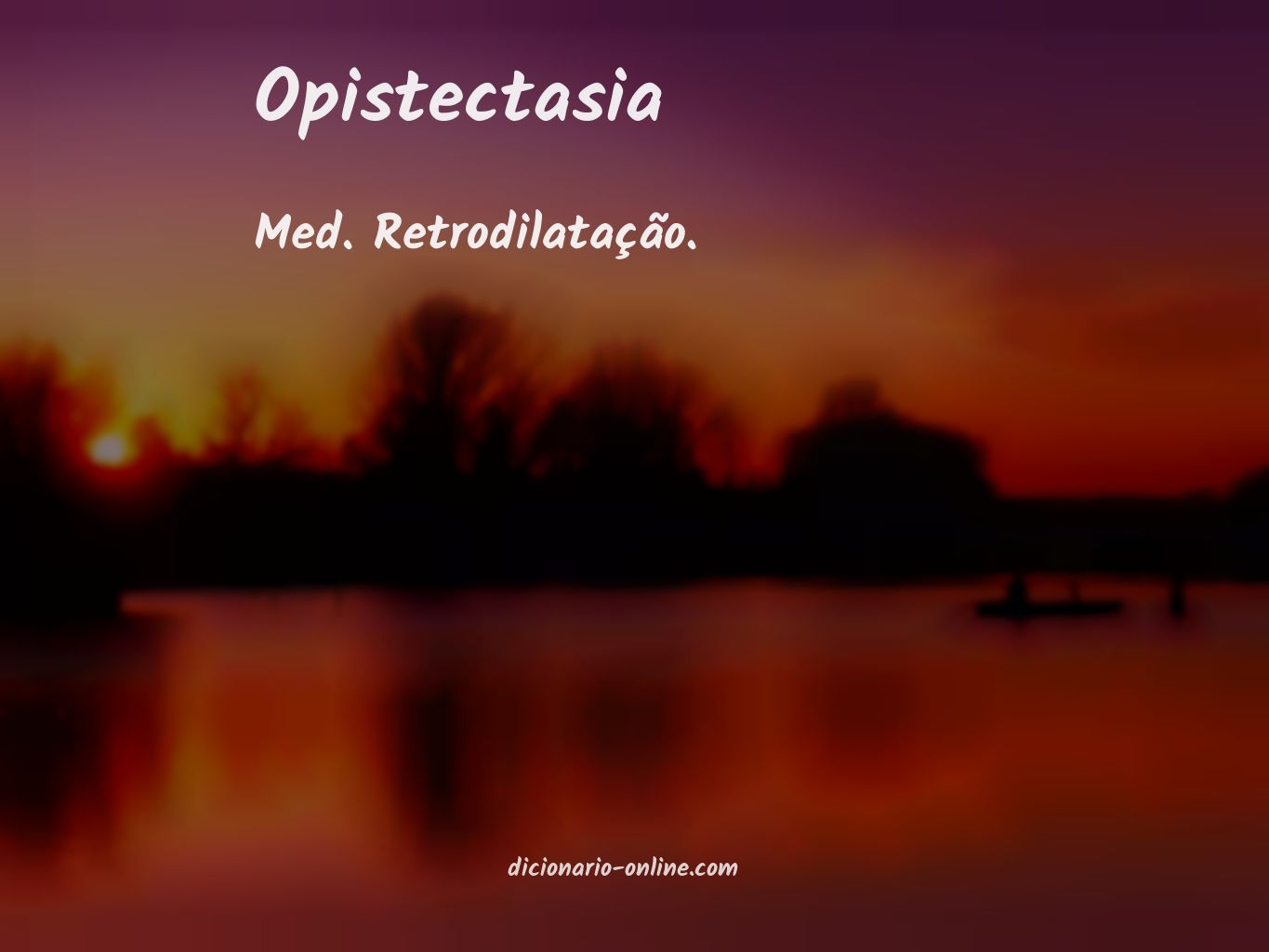 Significado de opistectasia