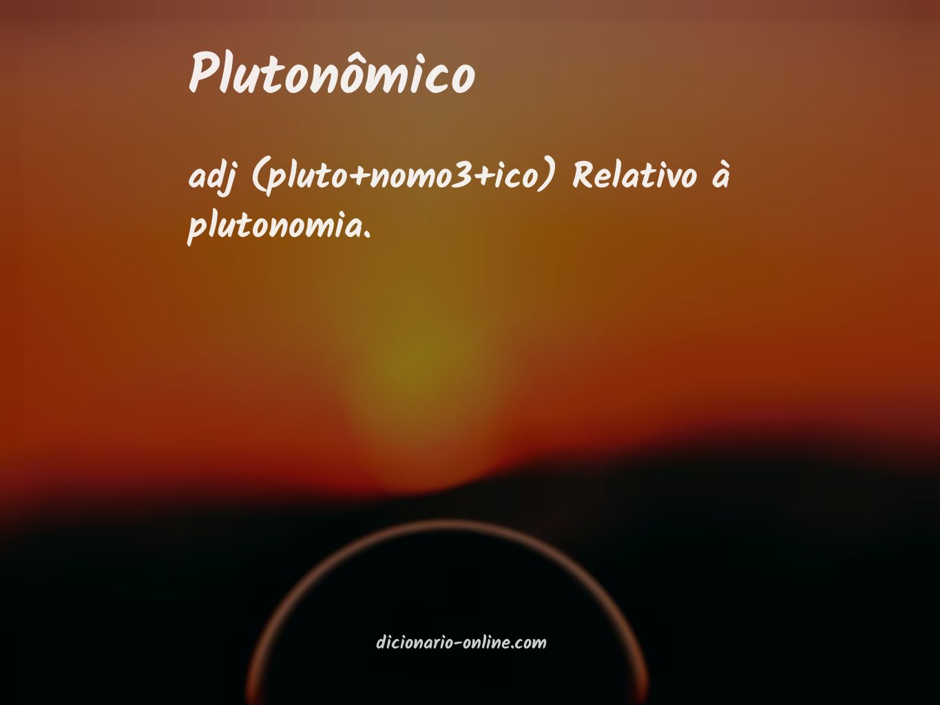 Significado de plutonômico