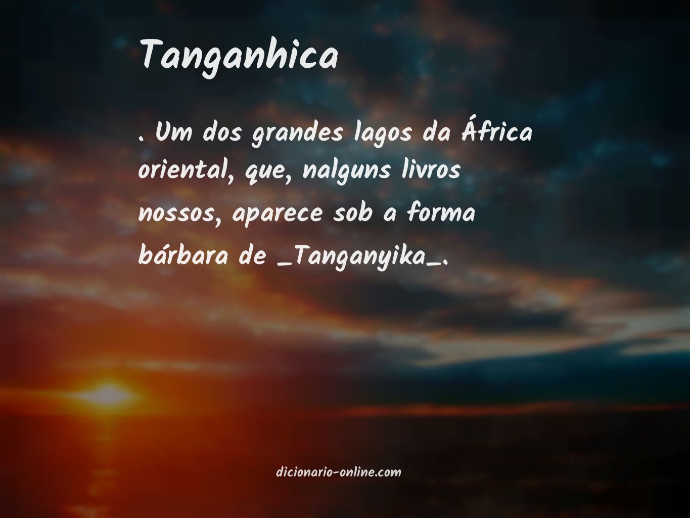 Significado de tanganhica