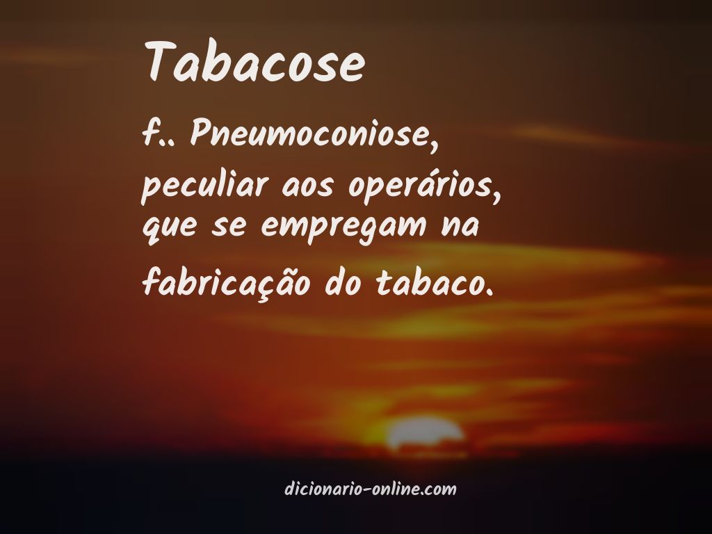 Significado de tabacose