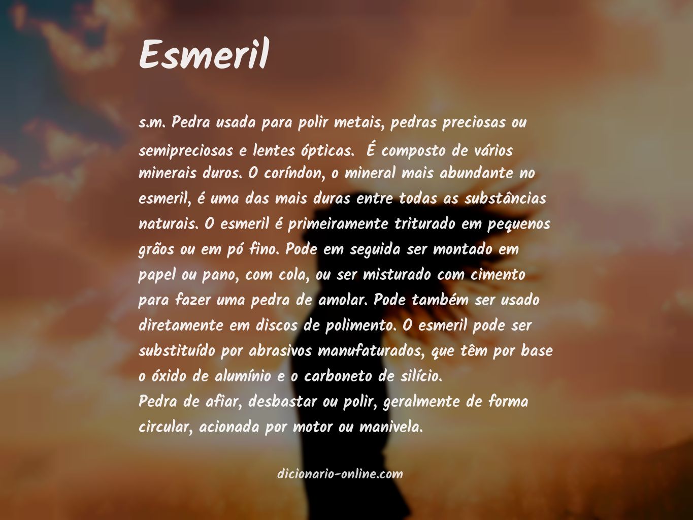 Significado de esmeril