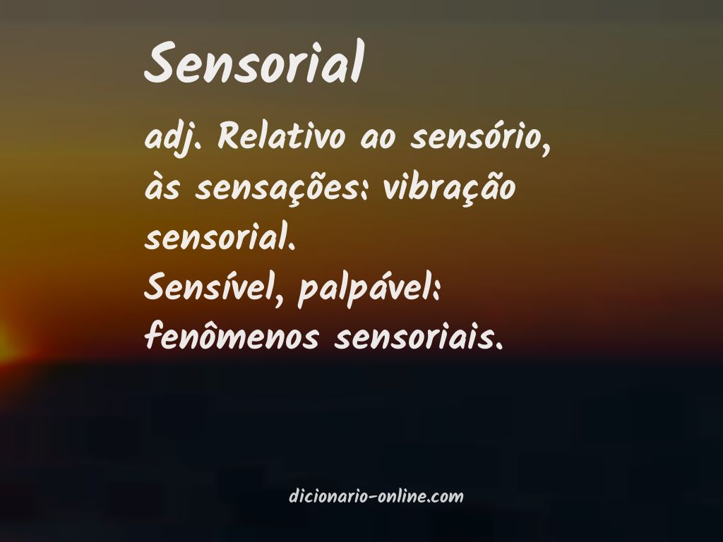 Significado de sensorial