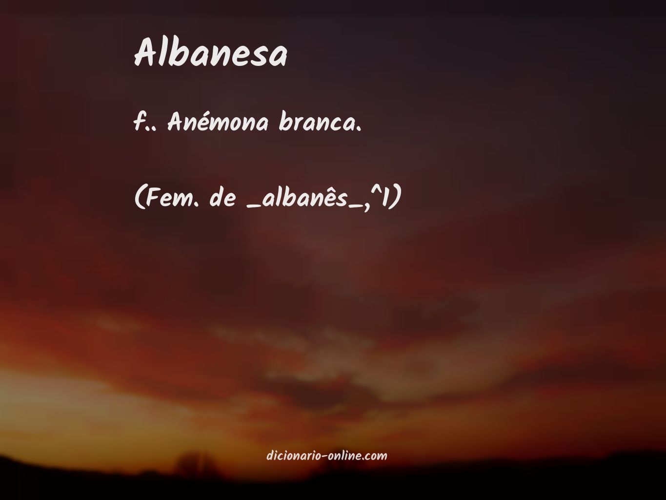 Significado de albanesa