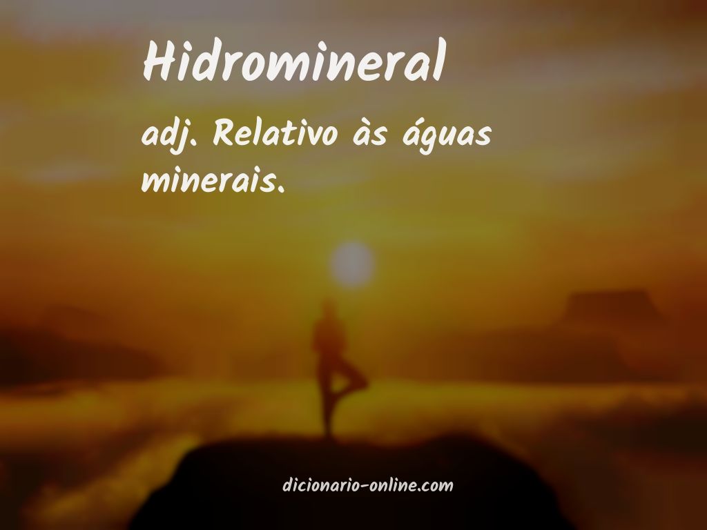 Significado de hidromineral