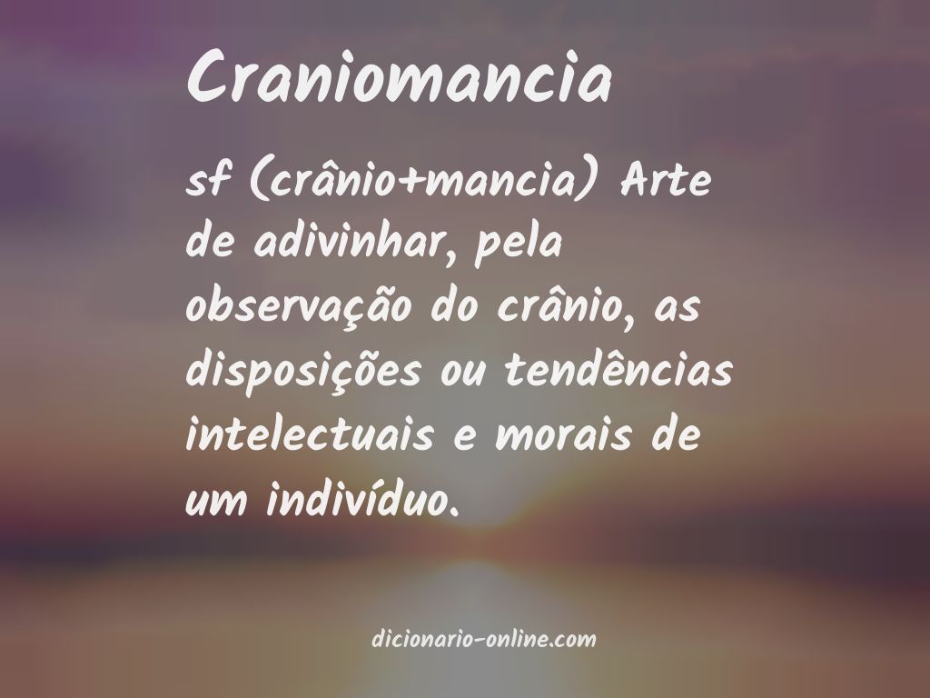 Significado de craniomancia