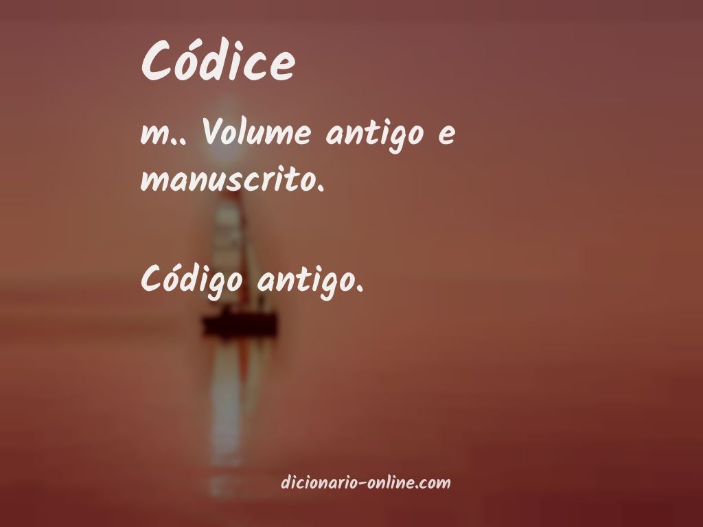 Significado de códice