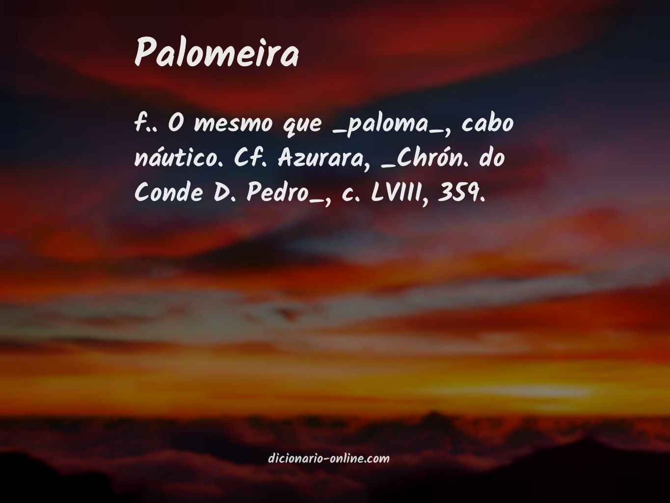 Significado de palomeira